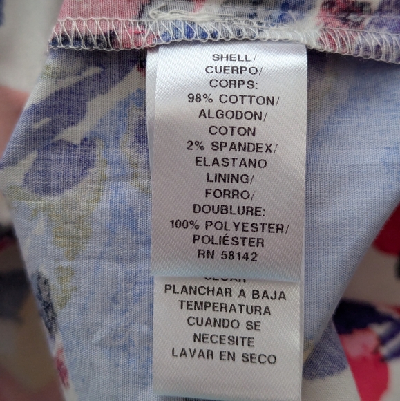 NWT Plus Size Floral Maxi Dress London Times Size 14 Cotton - Picture 7 of 7